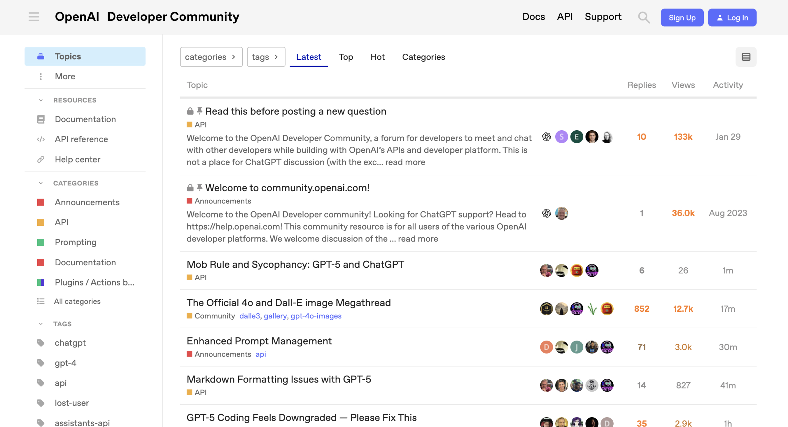 Open AI Forum Screenshot