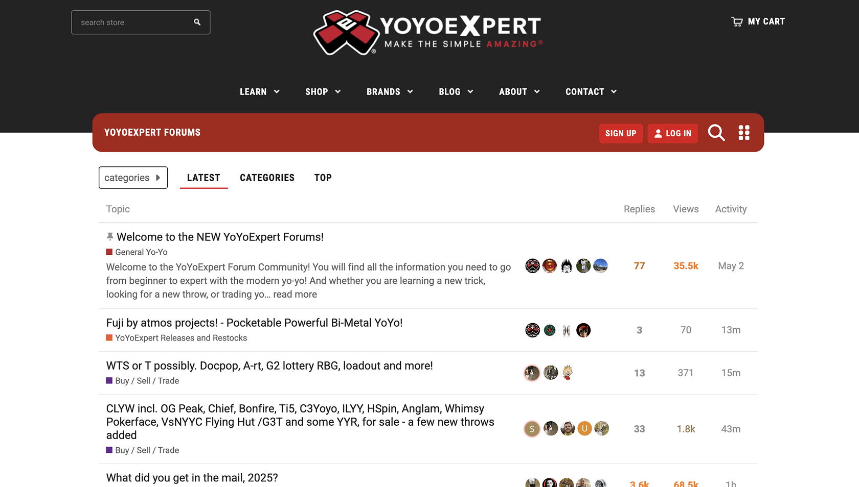 YoYo Expert community forum screenshot